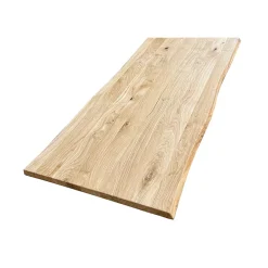Wood&Sens Plateau De Table<Plateau de Table Chêne Rustique Pré-huilé Bord Naturel, L.120 cm x l.60 cm, Ep.27 mm