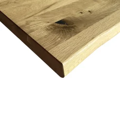 Wood&Sens Plateau de table pleines lames Chêne Rustique bord naturel flacheux L.200 X l.80 cm, Ep.40 mm- Plateau De Table