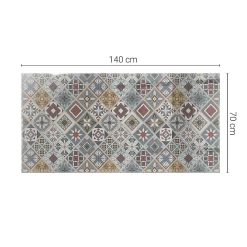 Tulup Plateau En Verre<Plateau en verre trempé 140x70 cm Motif mosaïque avec ornements