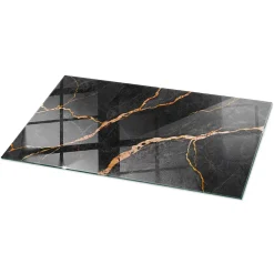 Tulup Plateau En Verre<Plateau en verre trempé 100x50 cm Motif marbré avec veines