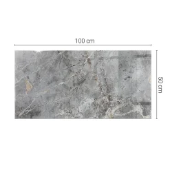 Tulup Plateau En Verre<Plateau en verre trempé 100x50 cm Motif naturel de marbre