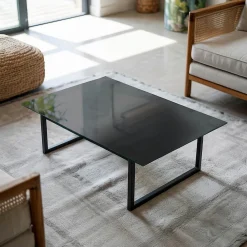 Tulup Plateau En Verre<Plateau en verre trempé 80x60 cm Couleur noire lisse