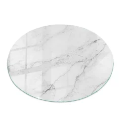Tulup Plateau En Verre<Plateau en verre trempé fi100 cm Motif de surface en marbre