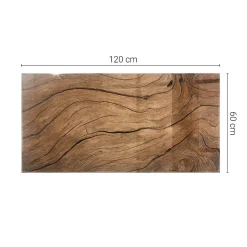 Tulup Plateau En Verre<Plateau en verre trempé 120x60 cm Motif bois
