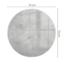 Tulup Plateau En Verre<Plateau en verre trempé fi70 cm Texture de béton avec fissures