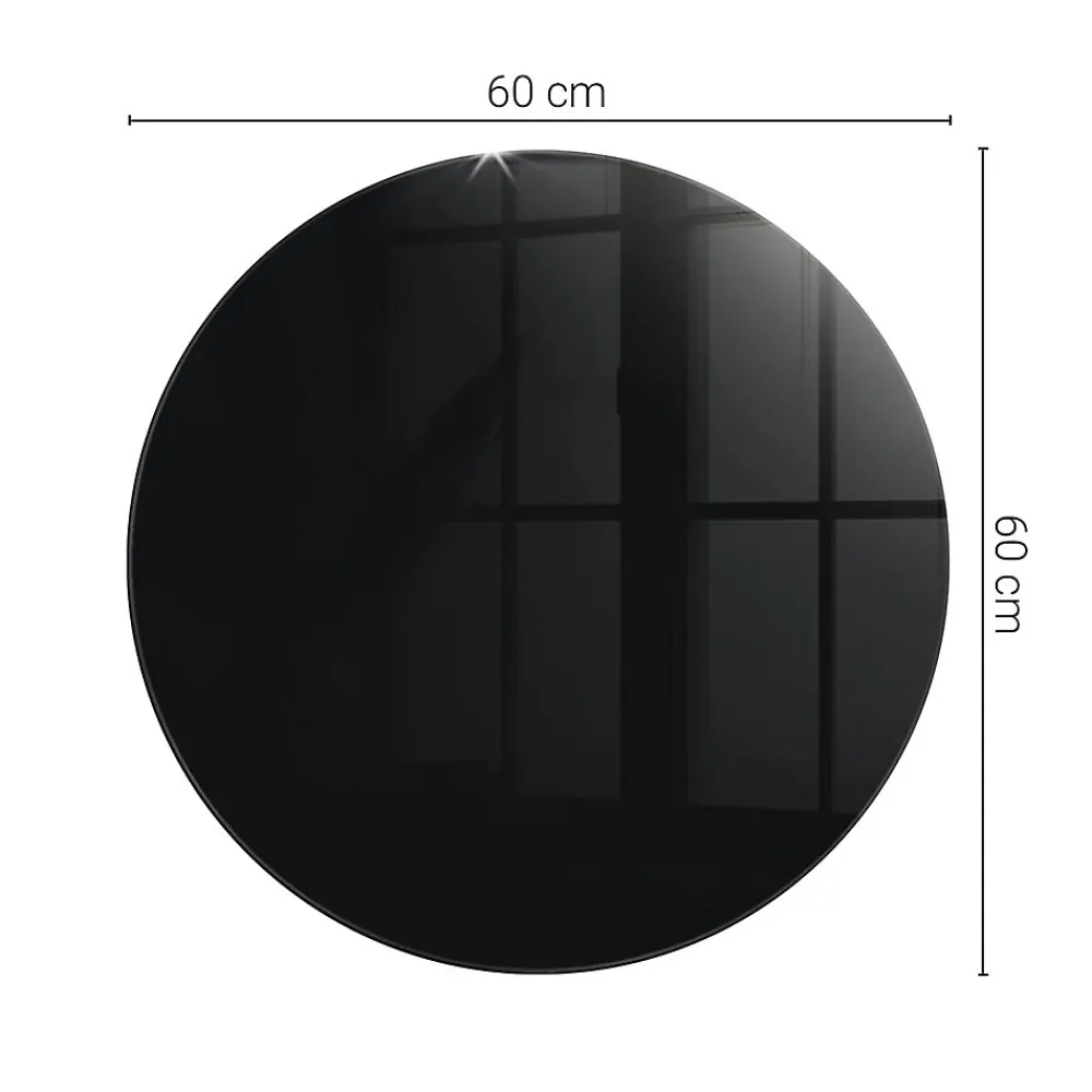 Tulup Plateau En Verre<Plateau en verre trempé fi60 cm Couleur noire lisse