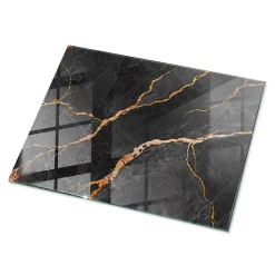 Tulup Plateau En Verre<Plateau en verre trempé 80x60 cm Motif marbré avec veines