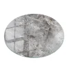 Tulup Plateau en verre trempé fi70 cm Motif naturel de marbre- Plateau En Verre
