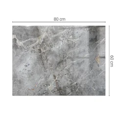 Tulup Plateau En Verre<Plateau en verre trempé 80x60 cm Motif naturel de marbre