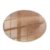 Tulup Plateau En Verre<Plateau en verre trempé fi80 cm Motif naturel du bois