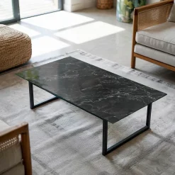 Tulup Plateau En Verre<Plateau en verre trempé 120x60 cm Motif de marbre veiné