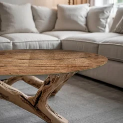 Tulup Plateau En Verre<Plateau en verre trempé fi90 cm Motif bois