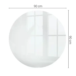 Tulup Plateau En Verre<Plateau en verre trempé fi90 cm Couleur blanche lisse