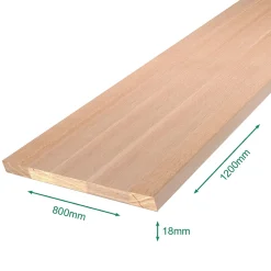 Forestea Plateau hêtre massif lamellé collé abouté 1200 x 800 x 18 mm- Plateau De Table