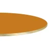Restootab Panneau Bois, Osb, Mdf<Plateau rond 90cm couleur ocre maggese chants laiton -