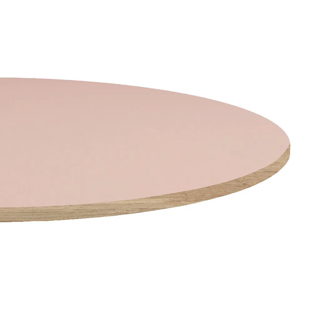 Restootab Plateau rond 90cm couleur rose bourbon -- Panneau Bois, Osb, Mdf