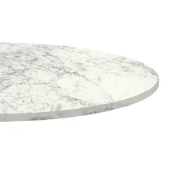 Restootab Plateau rond 80cm decor bianca luna -- Panneau Bois, Osb, Mdf