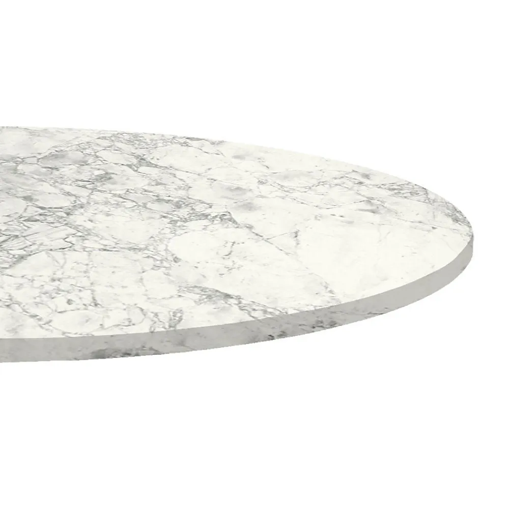 Restootab Plateau rond 80cm decor bianca luna -- Panneau Bois, Osb, Mdf