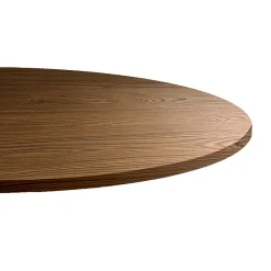 Restootab Plateau rond 120cm decor chene marron -- Panneau Bois, Osb, Mdf