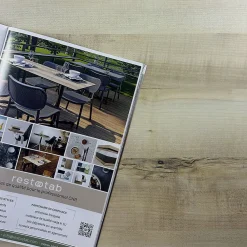 Restootab Plateau rond 70cm decor erable kanaka -- Panneau Bois, Osb, Mdf