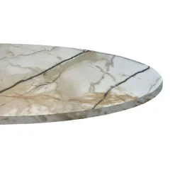 Restootab Panneau Bois, Osb, Mdf<Plateau rond 120cm decor marbre calcuta -