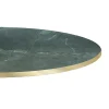 Restootab Plateau rond 70cm decor marbre jade chants laiton -- Panneau Bois, Osb, Mdf