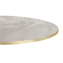 Restootab Panneau Bois, Osb, Mdf<Plateau rond 120cm decor marbre perla chants laiton -