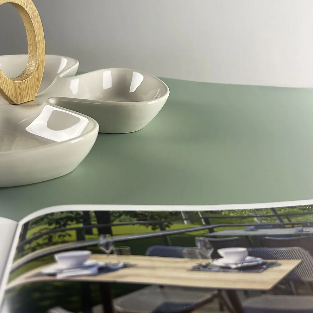 Restootab Panneau Bois, Osb, Mdf<Plateau 120x70 couleur vert celadon -