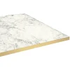 Restootab Panneau Bois, Osb, Mdf<Plateau 90x90 decor bianca luna chants laiton -