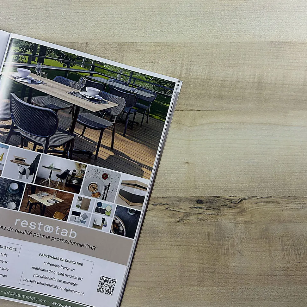 Restootab Plateau 120x70 decor erable kanaka -- Panneau Bois, Osb, Mdf