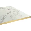 Restootab Panneau Bois, Osb, Mdf<Plateau 70x70 decor marbre olympo chants laiton -