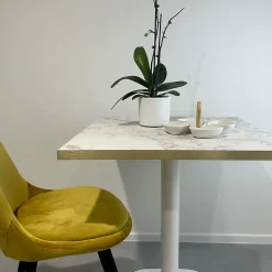 Restootab Panneau Bois, Osb, Mdf<Plateau 70x70 decor marbre olympo chants laiton -