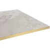 Restootab Plateau 70x70 decor marbre perla chants laiton -- Panneau Bois, Osb, Mdf