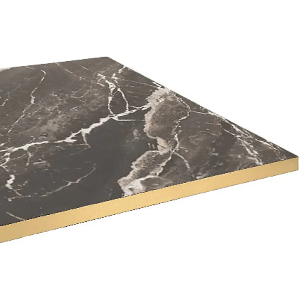 Restootab Panneau Bois, Osb, Mdf<Plateau 120x70 decor marbre royal chants laiton -