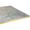 Restootab Plateau 120x70 decor marbre venato chants laiton -- Panneau Bois, Osb, Mdf