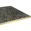 Restootab Plateau 90x90 decor terrazzo black chip chants laiton -- Panneau Bois, Osb, Mdf