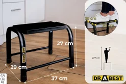 Drabest Accessoire D'Escalier<Plateforme tabouret escabeau NOIR 1 marche antidérapante 1 pièce.