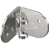 MySystem Platine de fixation d'angle 90 degrés à l'anglaise Modèle 55 - 168/168/45 - pour tube diam. 42,4 mm - Inox 316- Accessoire D'Escalier