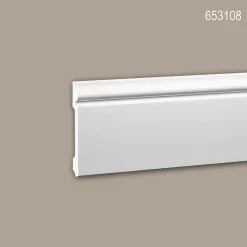 Profhome Plinthe 653108 Moulure décorative style Néo-Classicisme blanc 2 m- Plinthe Pour Parquet Et Stratifié