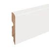 GoodHome Plinthe arrondie MDF blanc 220 x 8 cm, ép.13 mm- Plinthe Pour Parquet Et Stratifié