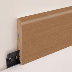 GoodHome Plinthe arrondie MDF décor 2 chêne blond 220 x 8 cm, ép.13 mm- Plinthe Pour Parquet Et Stratifié