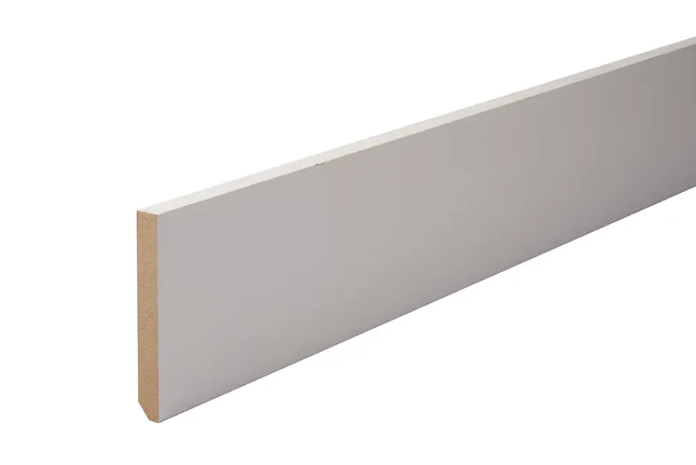Plinthe arêtes vives MDF prépeint 244 x 7 cm, ép.10 mm- Plinthe Bois|Plinthe Bois