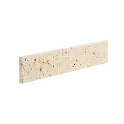 GoodHome Plinthe beige 8 x 40 cm Travertino pierre naturelle- Plinthe Pour Carrelage Sol|Travertin