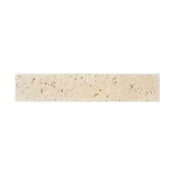 GoodHome Plinthe beige 8 x 40 cm Travertino pierre naturelle- Plinthe Pour Carrelage Sol|Travertin