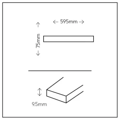 GoodHome Plinthe Pour Carrelage Sol<Plinthe carrelage effet pierre beige L.60 x l.7,5 cm x ép.9 mm, Kyat