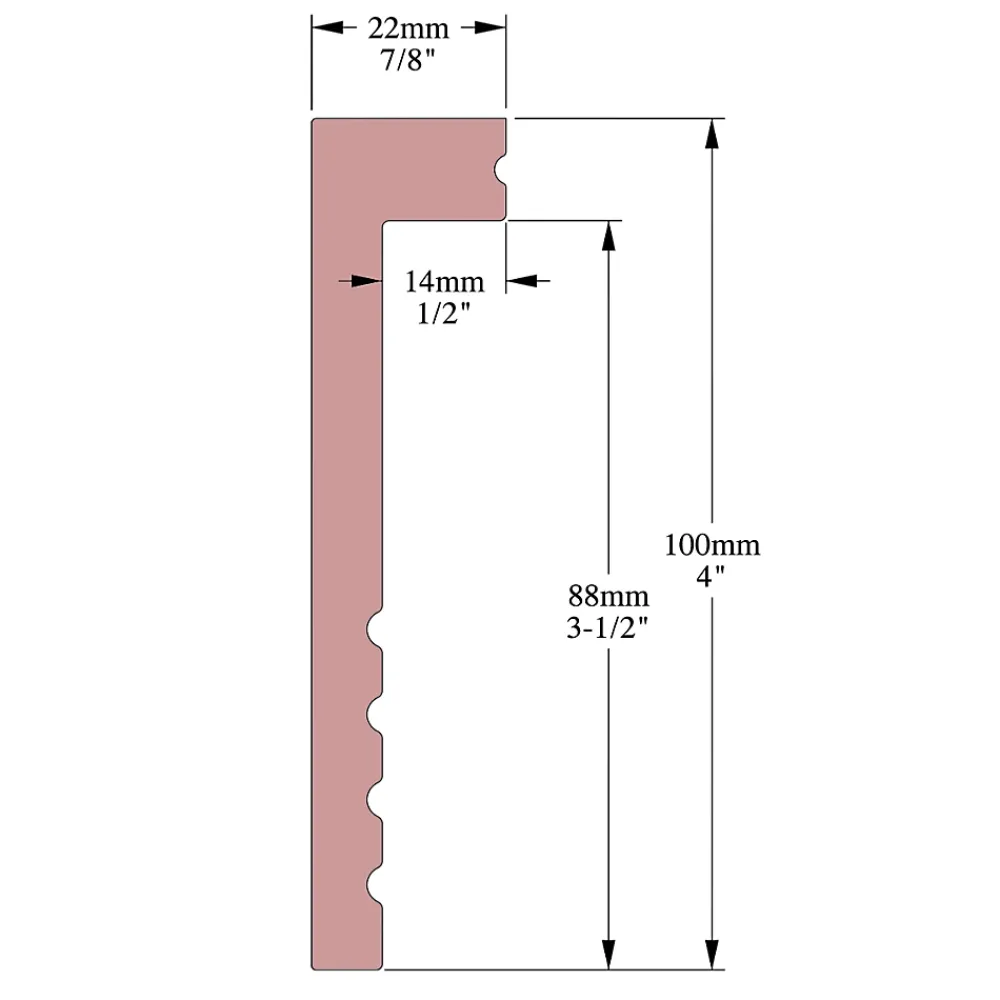 Cimaises Et Plus Lambris Mural<Plinthe décorative P01 - 10x2,2x200cm (h x p x L) - moulure déc