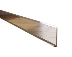 Ilcom Plinthe décorative pour mur F Argent poli - 80mm x 2700mm x 0,65 ep.- Plinthe Pour Parquet Et Stratifié