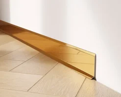 Ilcom Plinthe décorative pour mur F Or poli - 60mm x 2700mm x 0,65 ep.- Plinthe Pour Parquet Et Stratifié