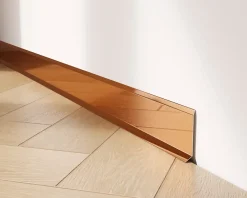 Ilcom Plinthe décorative pour mur F Cuivre poli - 60mm x 2700mm x 0,65 ep.- Plinthe Pour Parquet Et Stratifié