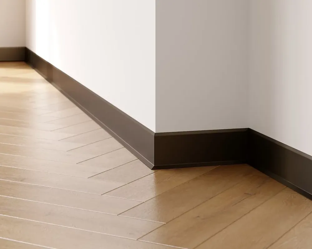 Ilcom Plinthe Pour Parquet Et Stratifié<Plinthe décorative pour mur F Noir mat - 80mm x 2700mm x 0,65 ep.